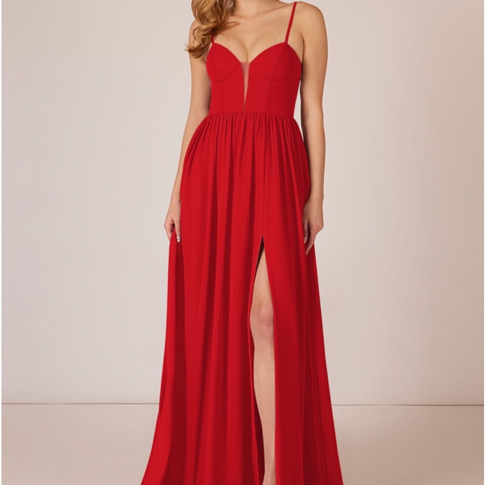 Azazie Cullen Red A4 dress